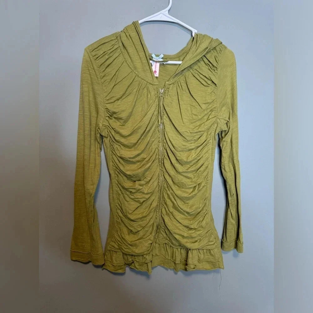 DownEast Womenโs Fullโ Zipper Hoodie Green Size Medium